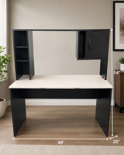 Computer Desk with Hutch, Storage Cabinet and Shelving Unit, View more