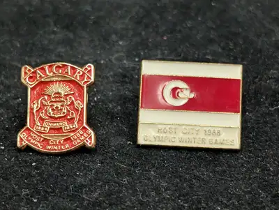 1988 Olympic Host City Pins Calgary Set of 2, View more