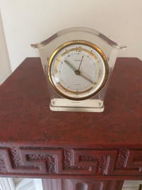 Vintage Rensie 7 jewels lucite alarm clock.