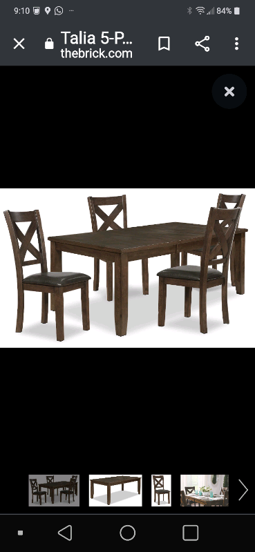 DINING TABLE, 4 CHAIRS in Dining Tables & Sets in City of Toronto - Image 2
