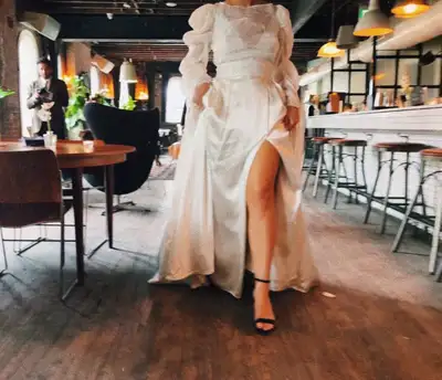 SOTO BRIDE Custom Silk Wedding Dress, View more