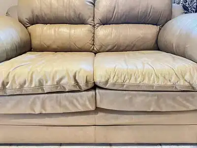 Green Faux Leather 2-Seater Loveseat, View more