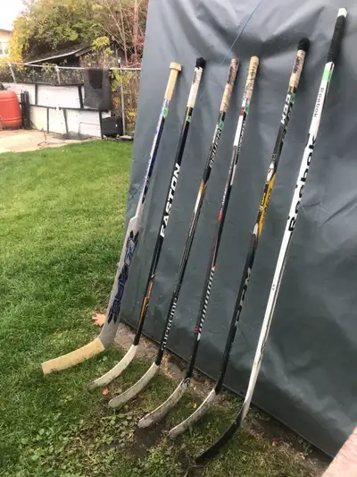 Various hockey sticks Reebok $35/ others $30/Goalie stick $45, View more