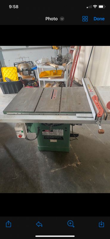 Table saw with extended fence in Power Tools in Vernon - Image 2