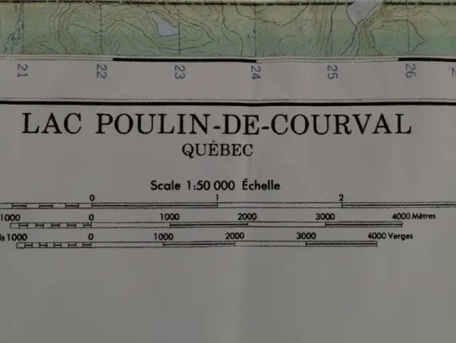 CARTE TOPOGRAPHIQUE LAC POULIN- DE- COURVAL ET PLUSIEURS AUTRES, in Fishing, Camping & Outdoors in Saguenay - Image 2