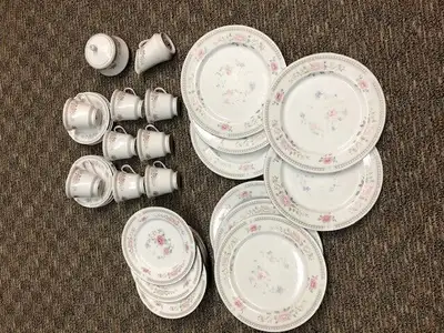 Gently used 8 piece dining and tea set by owner.