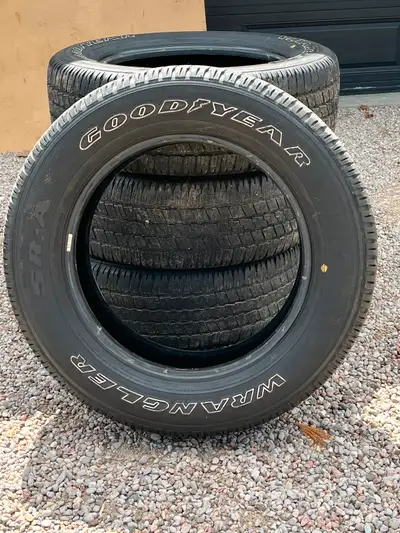 Set of 4 Goodyear Wrangler SR-A tires, P275/60R 20, came off a Dodge Ram with approximately 20,000 k...