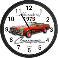 1973 Mercury Cougar XR7 Convertible (Medium Copper) Wall Clock
