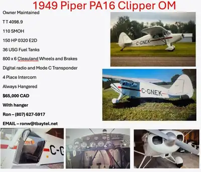 1949 Piper PA16 Clipper