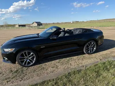 2017 Mustang GT Premium 5.0, Ebony Black with black top and ebony leather interior, clean carfax, pe...