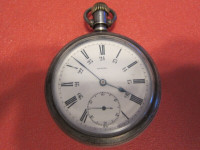 Coin silver vintage Regina pocket watch with Swiss movement