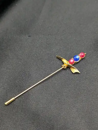 Vintage Stick, Lapel or Hat Pin Sword Shaped, View more