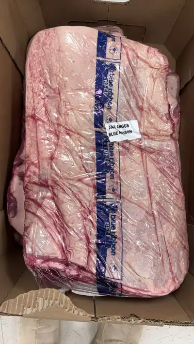 $9.5/LB angus beef navel boneless AAA Each bag has 5Kg 23 Dalhousie Dr, Unit A Kiwi Fresh Grocery