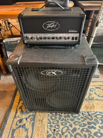 Peavey 6505 MH amp head + Gallien-Krueger 210MBE Bass cabinet, View more