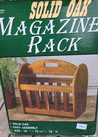 Magazine Rack Oak (New)