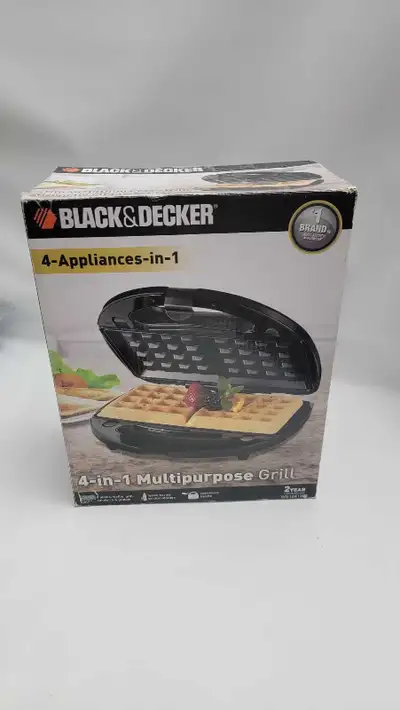 Black & Decker 4-in-1 Compact Waffle Maker & Sandwich Press, View more