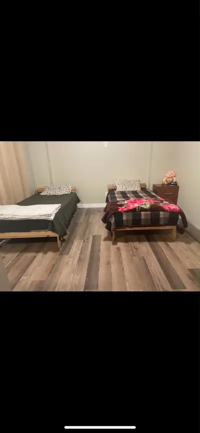 Room available on rent for two people ... parking spot available ... bus stop outside the house ......