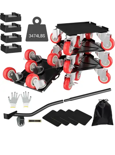 Furniture Dolly,Furniture Movers with 5 Wheels,Carbon Steel Pane, View more