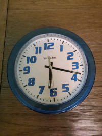 Blue wall clock