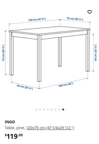 Ikea wooden table