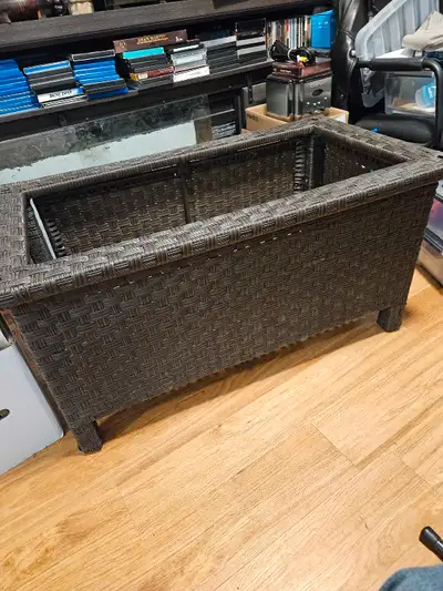 Wicker inside table or use outside on patio deck. Very good condition nothing broken or cracked or s...