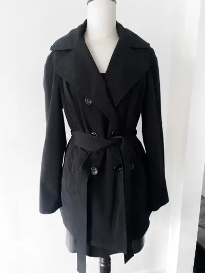 Calvin Klein Black Trench Coat, View more