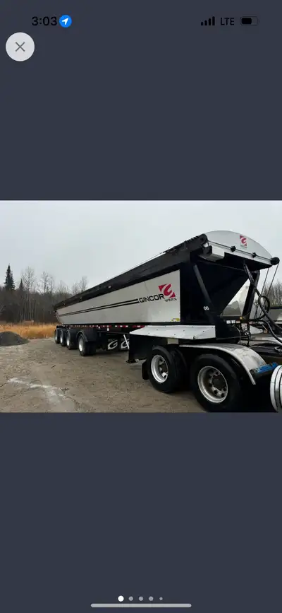 2021 Gincor 4 axel live bottom trailer $75,000 + HST