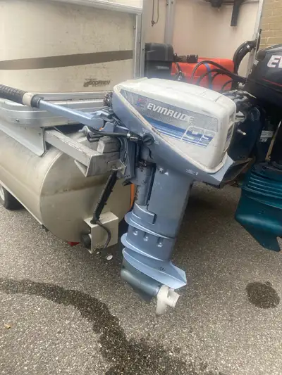 9.9hp kicker came with our pontoon. Long shaft. $650obo not needed for us