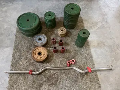 York, Watson, and Billard barbell weights, View more