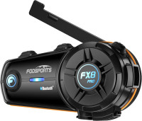 FODSPORTS Motorcycle Bluetooth Headset w/Music Sharing, FX8 Pro