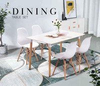 dining table and 4 chairs, dining table set 