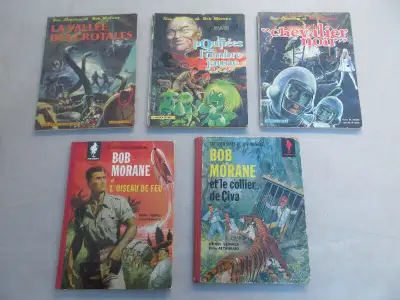 Une dizaine de bandes dessinées de Bob Morane d’Henri Vernes sur des dessins d’Attanasio, Forton et...