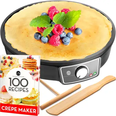 Brand new. Opened box Pancake Griddle – Nonstick 12” Electric Griddle – Pancake Maker, Batter Spread...