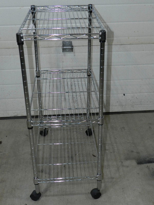 Mesh Wire Rolling Storage /Utility Cart, 3-Tier 33”H x 13”D x 23 in Other in Strathcona County - Image 2