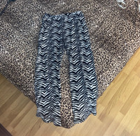 Women's (Size L) Fleece Zebra Print Pajama Bottom