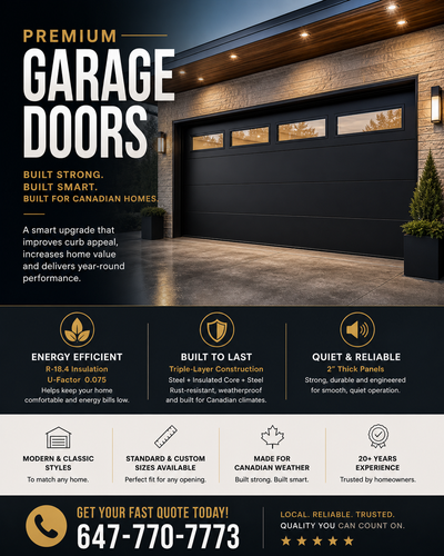 Garage doors for quality-focused homeowners who value reliability over the cheapest bid. • R18.4 ins...