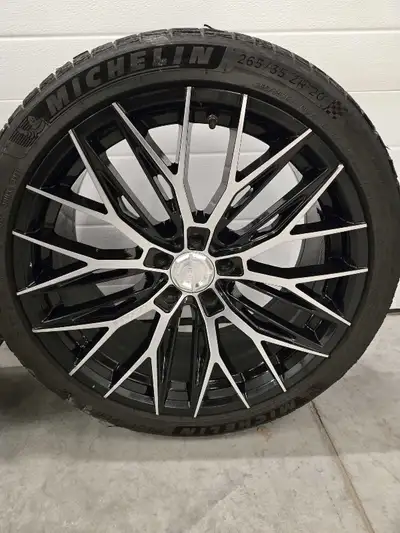 Lexani staggered rims. Tires are no good. Rims have no cracks or dents tires are all holding air. Fr...