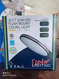 New- 3CCT Slim LED Flush Mount Ceiling Light