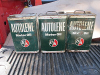 Vintage B/A Autolene Motor Oil Tins