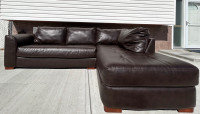 Excellent Condition Leather Sectional (Free Delivery)