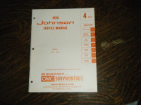 Johnson 4 hp 4R70, 4W70  Outboard Motor Service Manual 1970