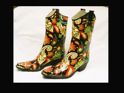 Bottes Cowboy Nomad pour femme taille 10 en caoutchouc. Nomad Women's Rubber Cowboy Yippy Boots Size...