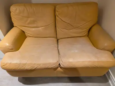 Vintage Leather 2-seater Loveseat Sofa, View more