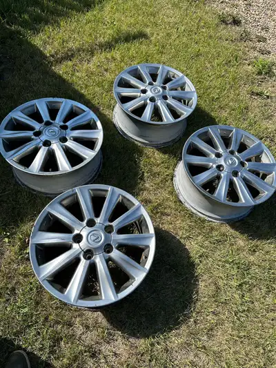 These 20” wheels came off a Lexus LX570. They fit all 5 bolt Tundras and Land Cruisers. They are hea...
