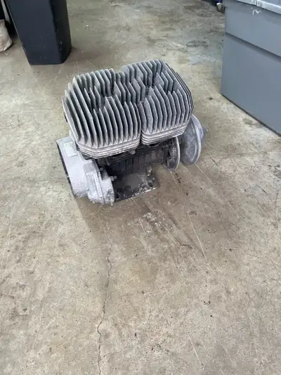 70s artic cat 340cc twin carb engine . It does run and was going to be used on a relic racer project...
