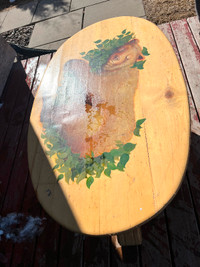 Beautiful hand painted solid wood coffee table