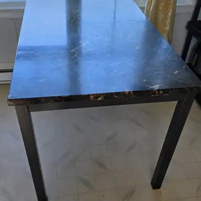 Black Marble-Look Dining Table (Seats 4-6), View more