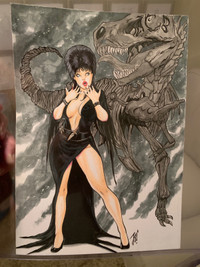 Original Art Of Elvira By Artist Joe Lima