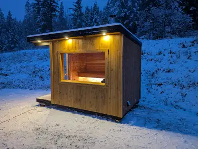 Outdoor wood fired Sauna, View more