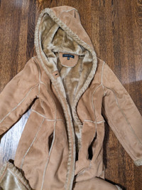 Anne Klein full length faux sheep skin winter jacket size medium